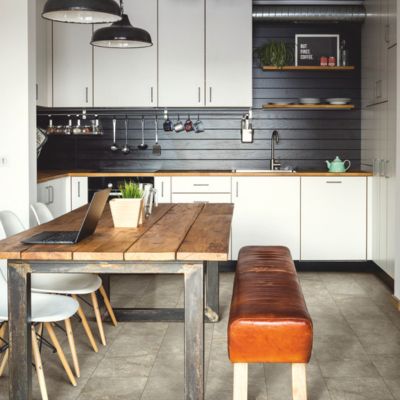 dark backsplash in a kitchen